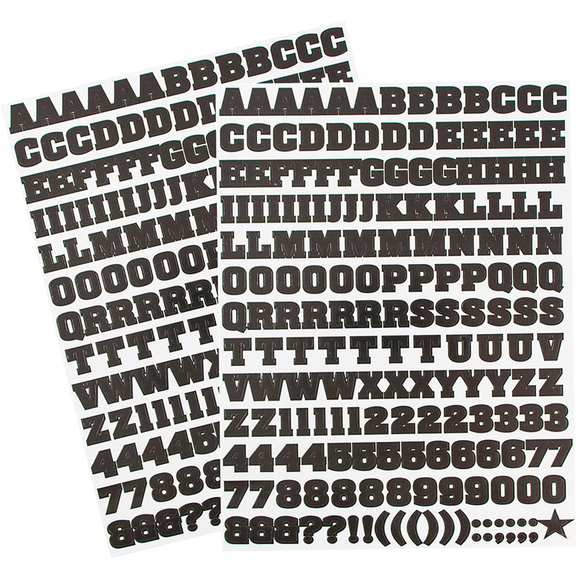 JAM Paper Black Upper Case Alphabet Letter Stickers